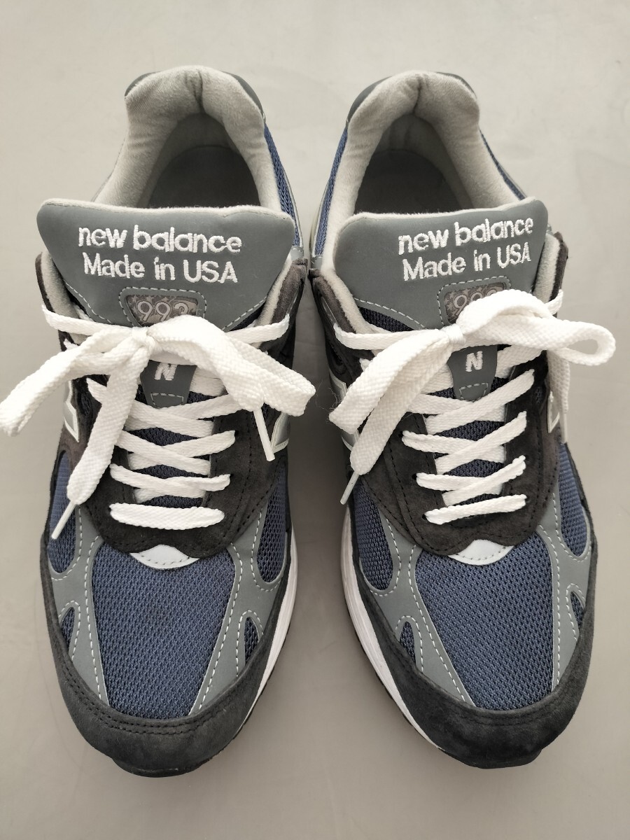 短時間着用のみ MR993NV New Balance US 8 26cm ニューバランス M993 NAVY ネイビー 紺色 スニーカー 靴 990 991 992 993 拍卖