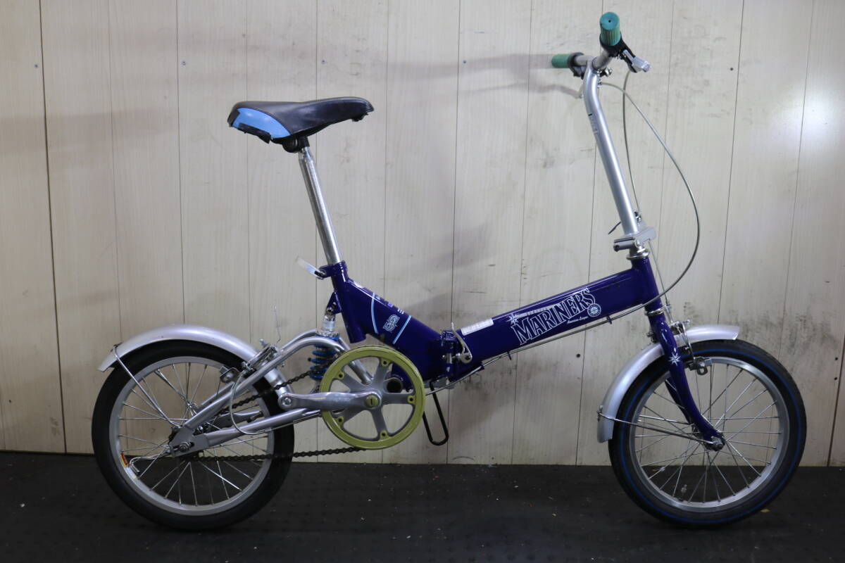 人気良品!SEATTLEMARINERSシアトル・マリナーズ 16インチ リヤサス付き 折り畳み自転車拍卖