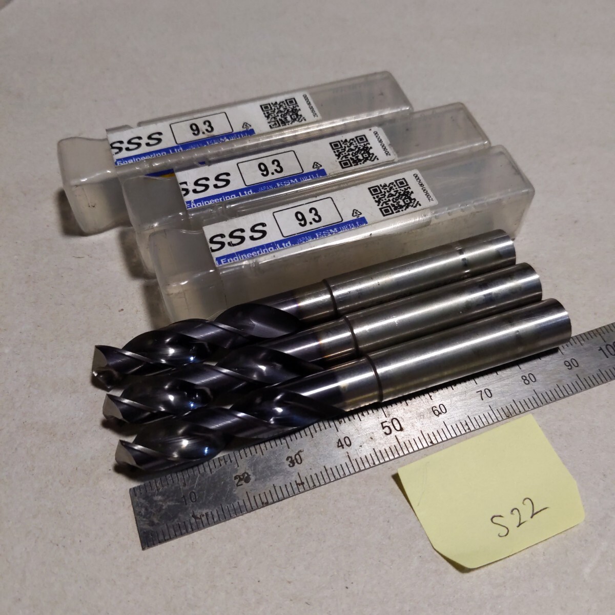 S22 ナチ ドリル GSS 9.3 3本セット エンドミルシャンク Φ10 中古品 旋盤 フライス盤拍卖
