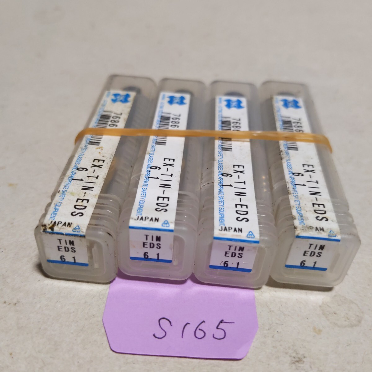 S165 未使用品 OSG エンドミル 2枚刃 TIN EDS 6.1 コーティングエンドミル 4本セット 消耗品拍卖