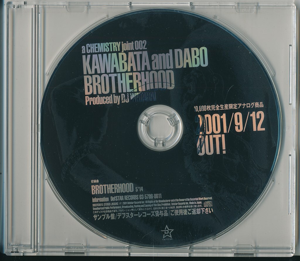 KAWABATA and DABO / BROTHERHOOD /中古CD!74339拍卖