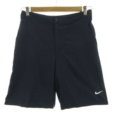 ナイキ NIKE パンツ ショートパンツ DRY-FIT ロゴプリント ウエストゴム ネイビー 紺 M メンズ拍卖