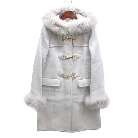 未使用品 デビュー ド フィオレ Debut de Fiore ダッフルコート フォックスファー付き ライトグレー 38 5310117510 レディース拍卖