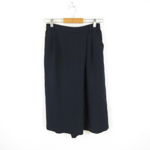 ビーアビリティ B ability BOSCH ガウチョパンツ キュロット ストレッチ 紺 38 *A852 レディース拍卖