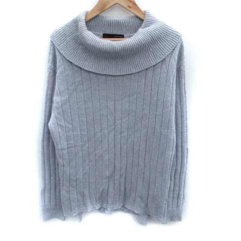 22オクトーブル 22 OCTOBRE ニット セーター 長袖 タートルネック ラメ 2 青 ブルー /SM9 レディース拍卖