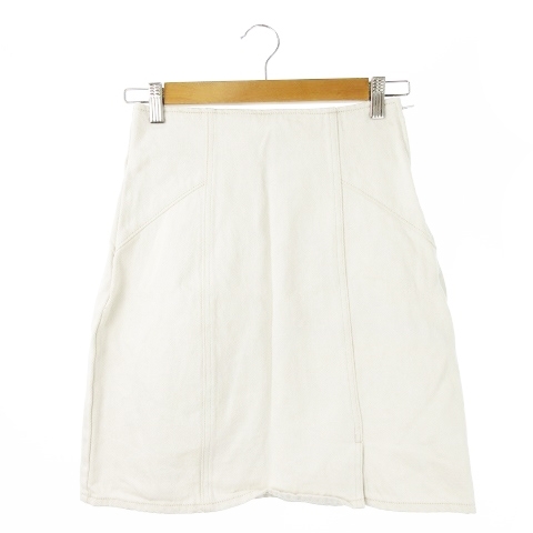 リリーブラウン Lily Brown DENIM スカート デニム タイト ミニ フロントスリット ニュアンスカラー 1 ライトグレージュ /CK11 レディース拍卖