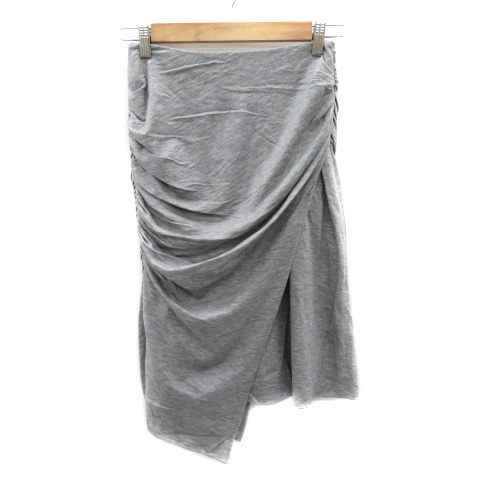 未使用品 ノーベスパジオ NOVESPAZIO タイトスカート ミモレ丈 38 M グレー /YK50 レディース拍卖
