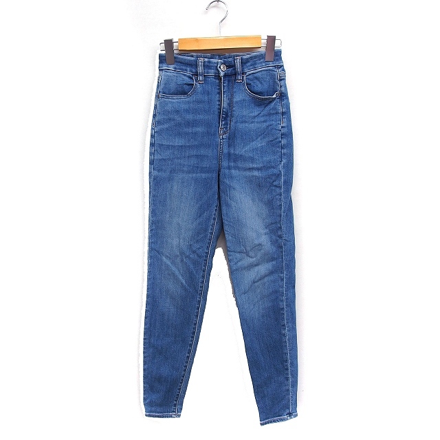 アメリカンイーグル American Eagle デニム ジーンズ スキニー スリム パンツ ストレッチ 00 ブルー 青 /FT44 レディース拍卖