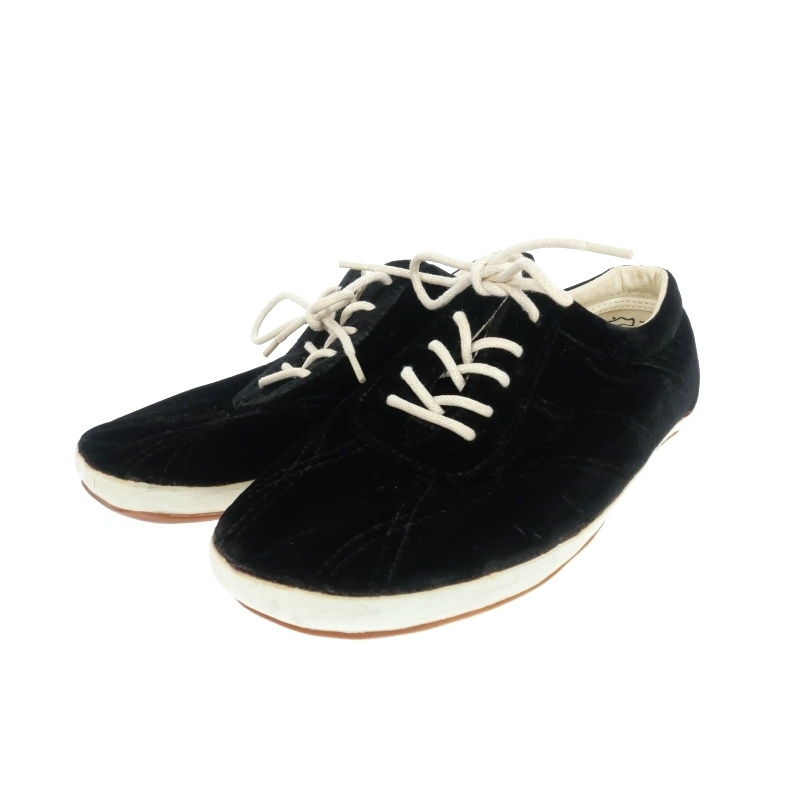 コムデギャルソンコムデギャルソン COMME des GARCONS COMME des GARCONS ベロア ローカットスニーカー 靴 38 ブラック 黒 レディース拍卖