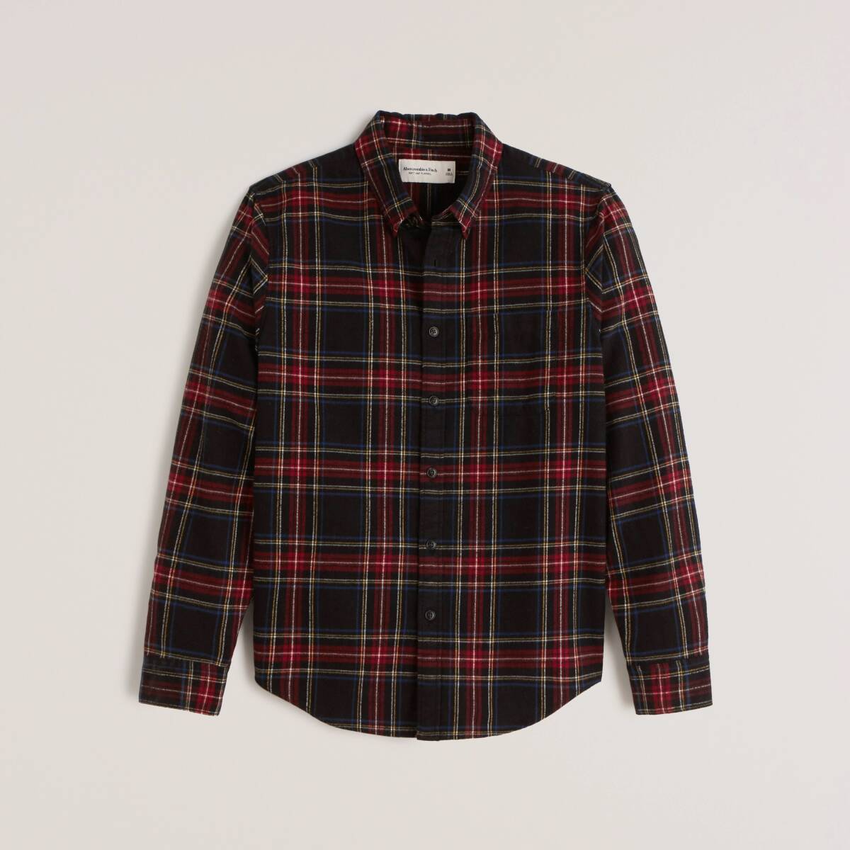 正規品 新品 Abercrombie&Fitch アバクロンビー&フィッチ US-S フランネルチェックシャツ Flannel Shirts Navy Plaid拍卖