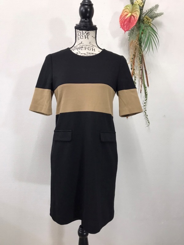 3175 【 iCB オンワード 】 半袖ワンピース サイズ:9 色:ブラック拍卖