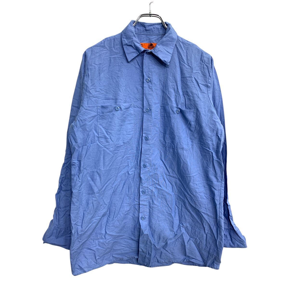 RED KAP ワークシャツ Mサイズ レッドキャップ ブルー 古着卸 アメリカ仕入 t2411-3700拍卖