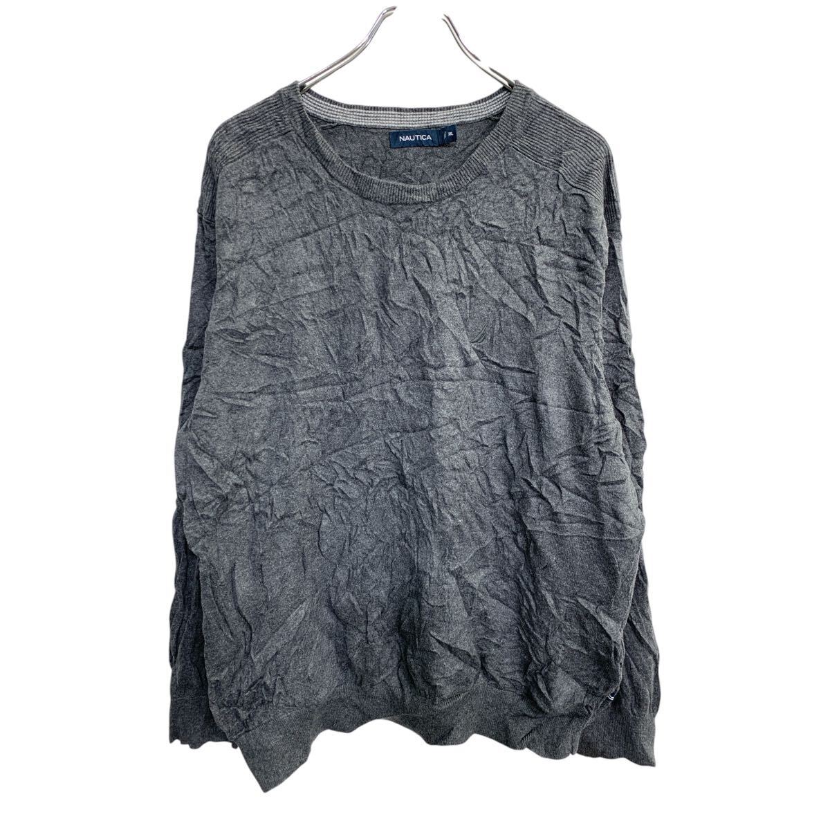 NAUTICA ニット セーター XXLサイズ ノーティカ ビッグサイズ グレー 古着卸 アメリカ仕入 t2411-3805拍卖