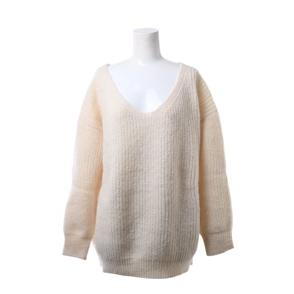 Whim Gazette アルパカ混 プルオーバーニット FREE アイボリー ウィムガゼット KL4BCBS257拍卖