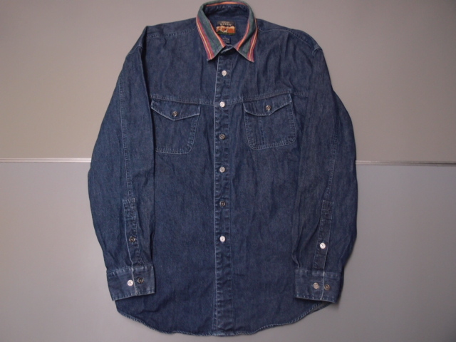 ◆古着卸USA■HIGH SIERRA☆デニムシャツ★★★L アメリカ直輸入 SALE お見逃しなく!拍卖