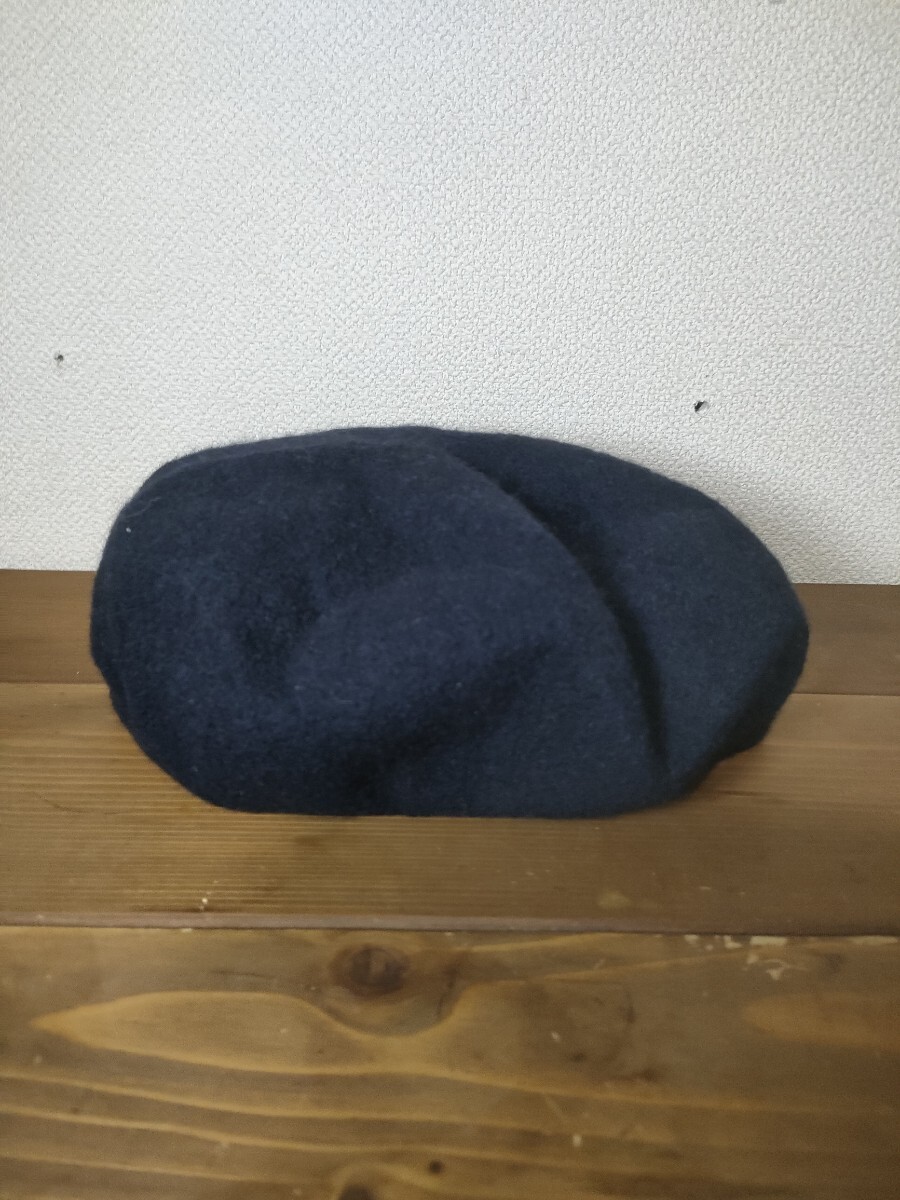 45R ウール縮絨ベレー帽 ネイビー フリーサイズ ミリタリー拍卖