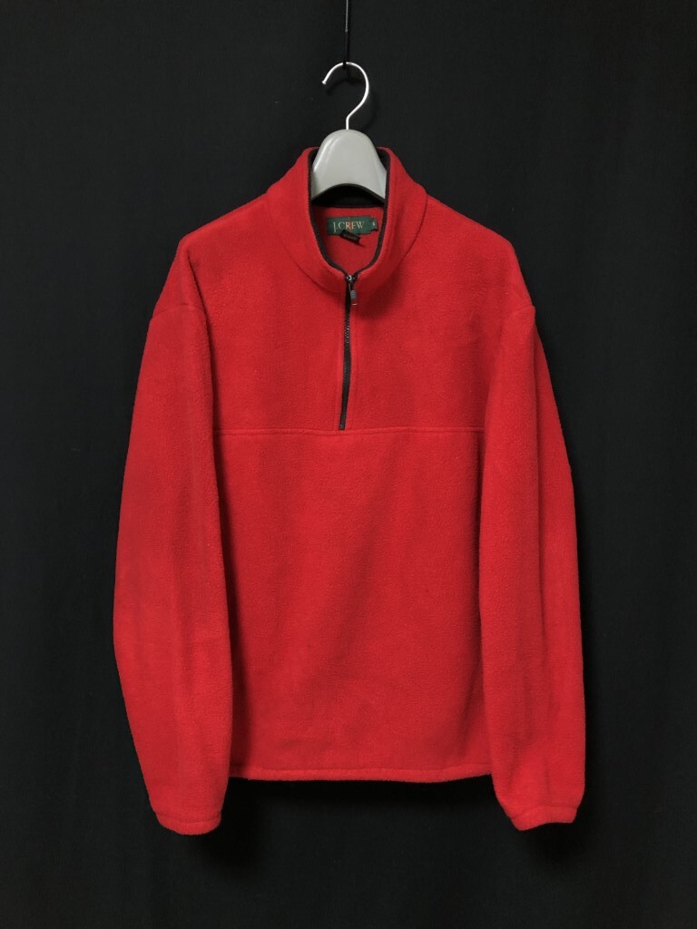 USA製 90年代 ヴィンテージ 巨人タグ◆J.CREW フリース ハーフジップ プルオーバー M 拍卖