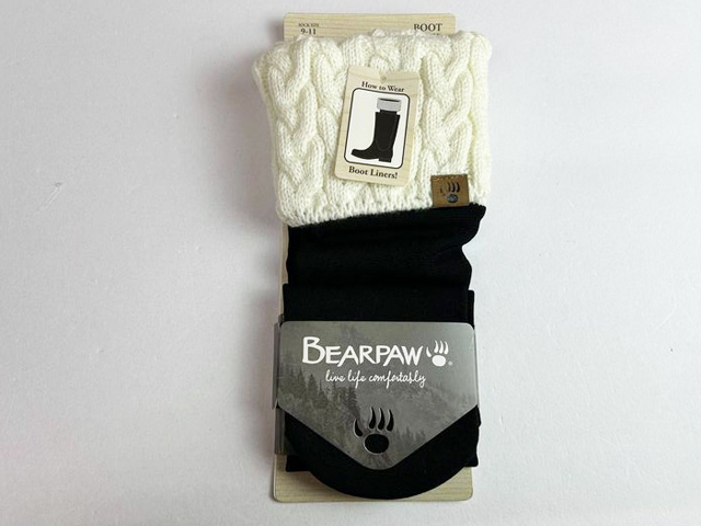 アイボリーケーブル BEARPAW ベアパウ ブーツライナー ワンサイズ Boot Liners 拍卖