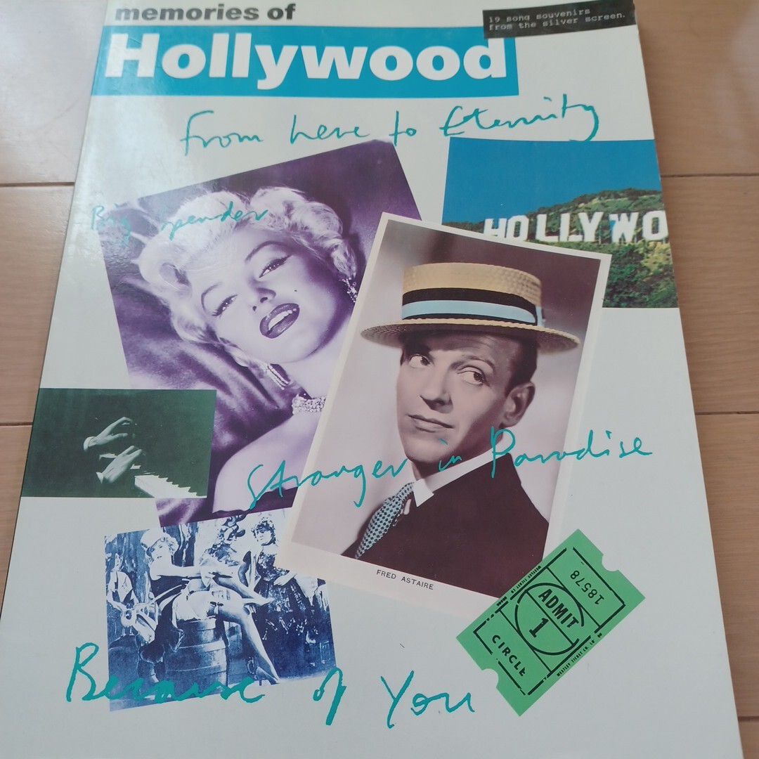 MEMORIES OF HOLLYWOOD ギタースコア 洋書 SWING TIME KISS ME KATE SWEET CHARITY SHOW BOAT BLUE ANGEL COVER GIRL 映画拍卖