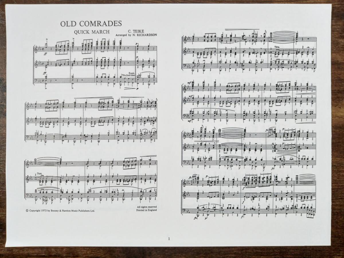 送料無料 吹奏楽楽譜 タイケ:旧友 コンデンススコア 行進曲 マーチ 試聴可 絶版 実践吹奏楽指導全集拍卖