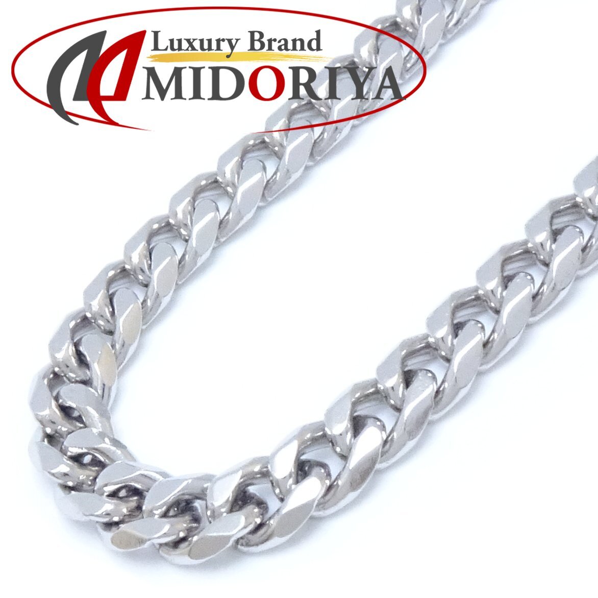 喜平ネックレス Pt850プラチナ 6面 シングル 61cm 61g/75691【中古】拍卖