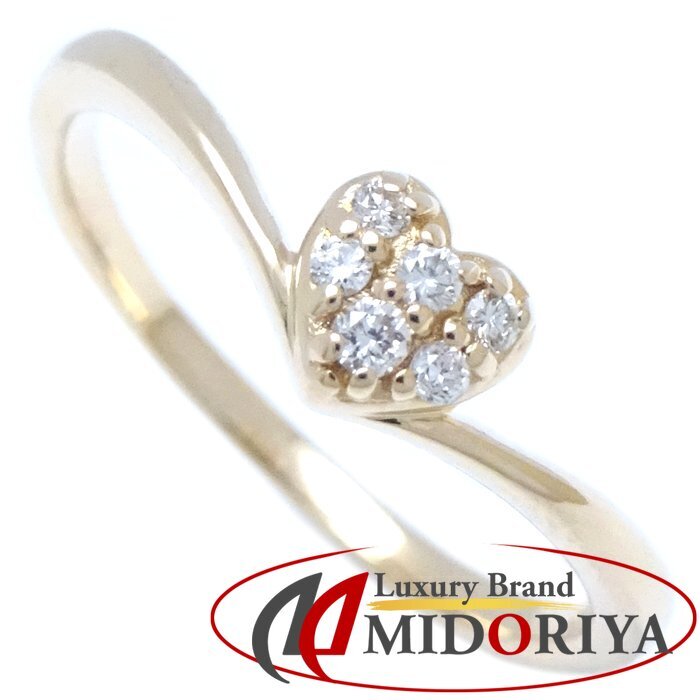 Samantha Tiara サマンサティアラ ハート リング 指輪 ダイヤモンド0.05ct 11号 K18YG イエローゴールド/292666【中古】拍卖