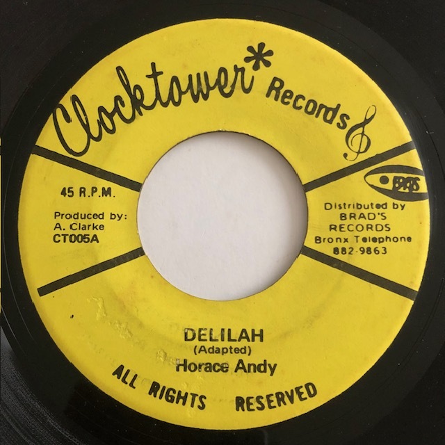試聴 / HORACE ANDY / DELILAH /Clocktower Records/Reggae/Tom Jones/Cover/'73/big hit !!/7inch/1046拍卖