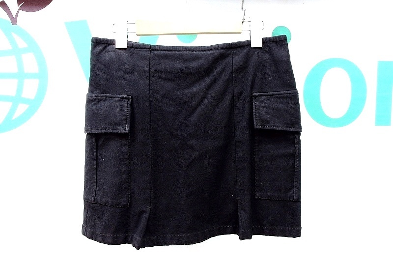 バジーレ・ベントット BASILE28 コットンデニム カーゴ ミニスカート 40 黒 kz4420196531拍卖