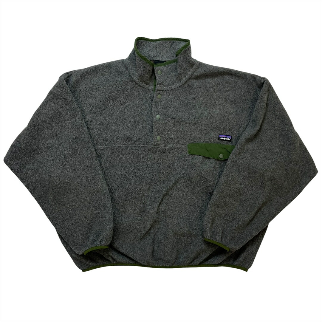 【訳アリ】 パタゴニア トップス グレー patagonia 古着 メンズ L アウトドア スナップT シンチラ拍卖