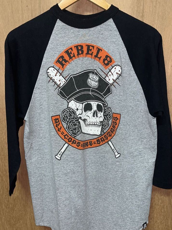REBEL8 レベルエイト ラグランスリーブ 七分丈 メンズMサイズ ロンT PUNK パンク 拍卖
