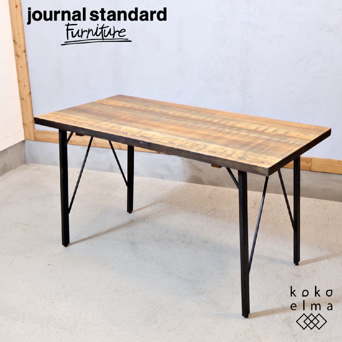 Journal Standard ジャーナルスタンダード CHINON シノン 杉古材 ダイニングテーブル 工業系 ブルックリンスタイル ビンテージ風 EK215拍卖