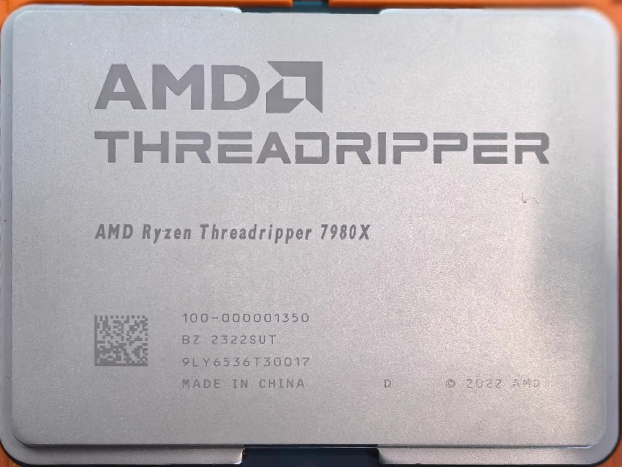 AMD Ryzen Threadripper 7980X 64C 3.2GHz 5.1GHz 256MB 350W拍卖