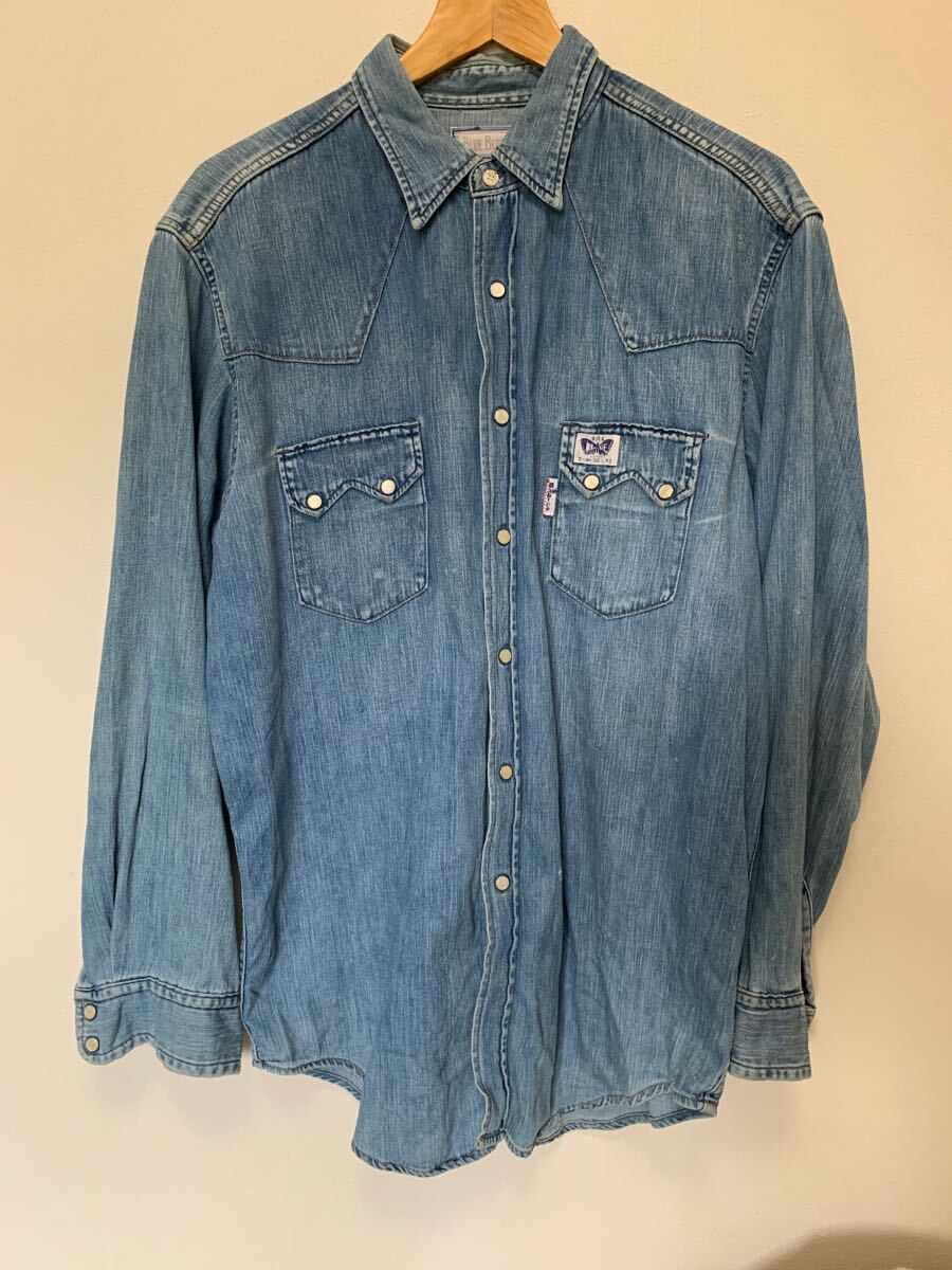 BLUE BLUE ブルーブルー デニム ハリウッドランチマーケット ウエスタンシャツ XL相当 拍卖