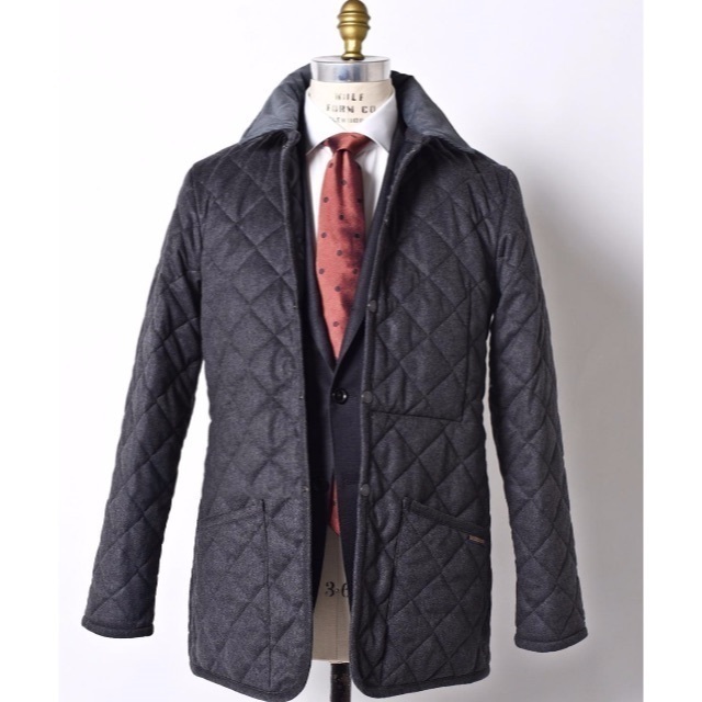 【週末はゴールドクーポン4,000円オフ】【美品】SHIPS 別注 LAVENHAM KEDINGTON ウール チャコール 36拍卖