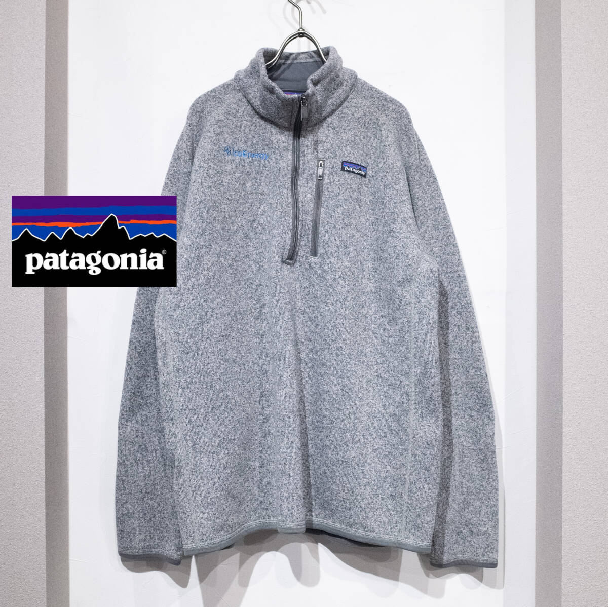 XL / 18年製 Patagonia Better Sweater 1/4 Zip パタゴニア ベターセーター フリース ハーフジップ プルオーバー ヘザー グレー 企業ロゴ拍卖