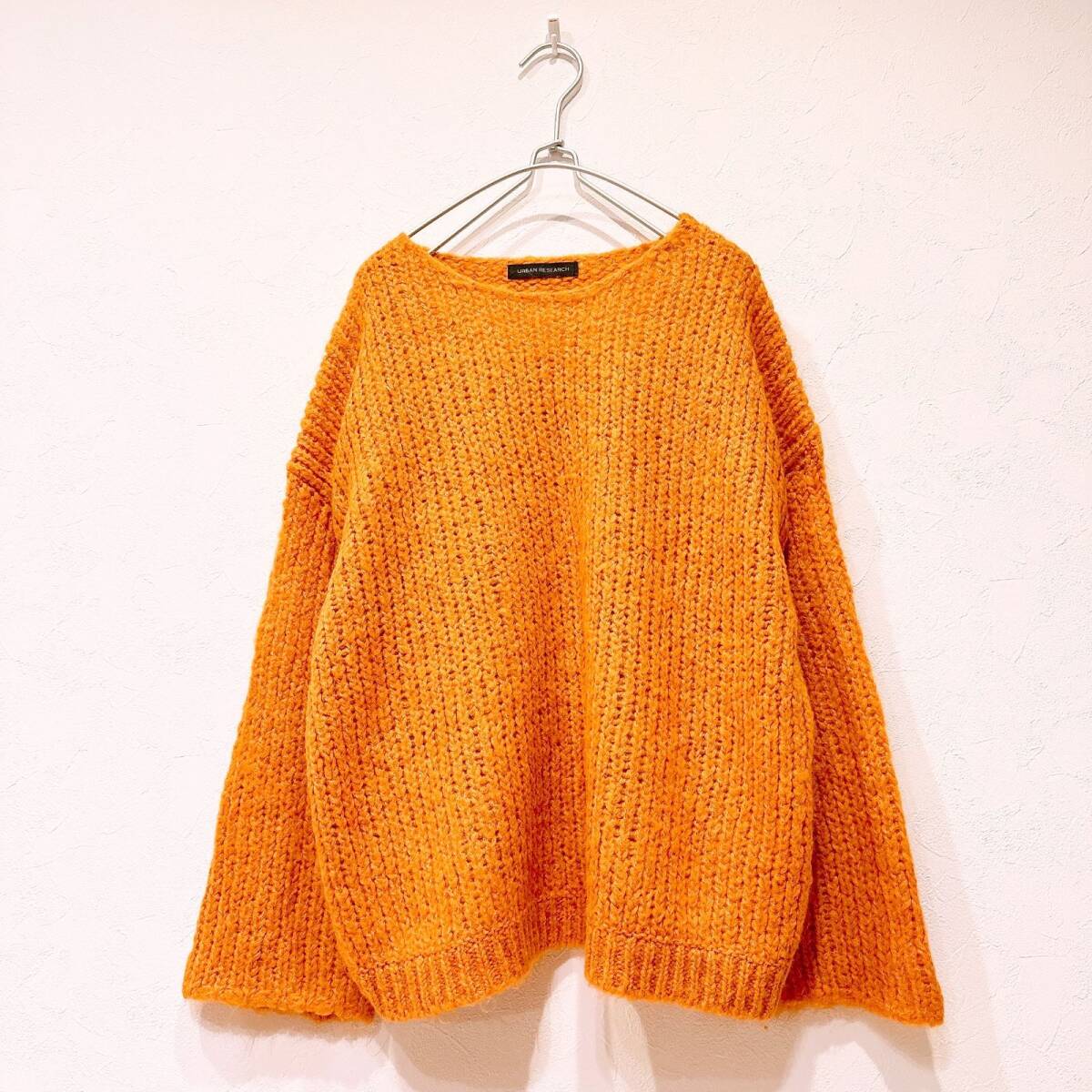 アーバンリサーチ ニットセーター 長袖 オレンジ F拍卖
