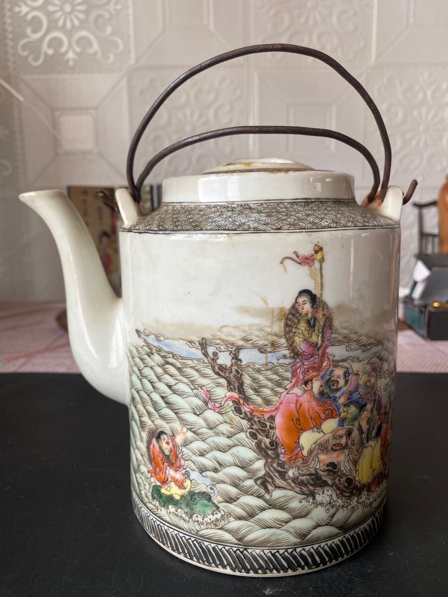 中国古美術 時代物 粉彩 民国 蓋物 茶入 茶道具 中国古玩 骨董品 在銘 洪憲年製 色絵 蓋付拍卖