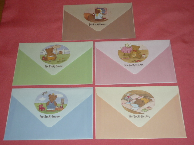 激レア!カワイイ♪ サンリオ ミスターベアーズドリーム キャラクター 封筒 5種セット☆拍卖
