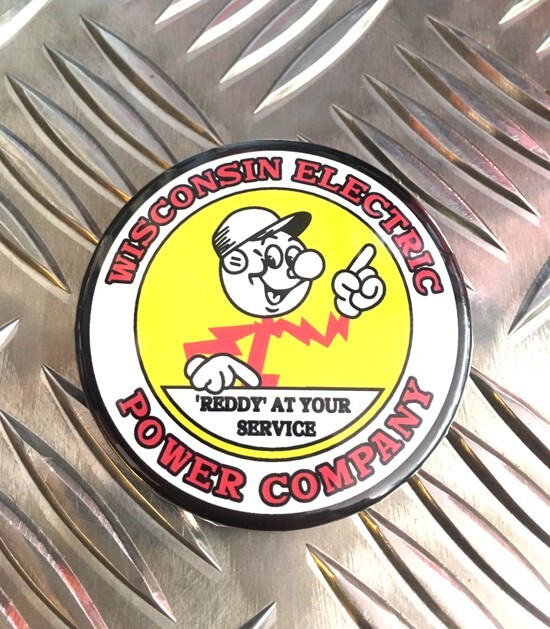ビッグ缶バッチ レディキロワット Reddy Kilowatt アメリカ雑貨 アメリカン雑貨拍卖