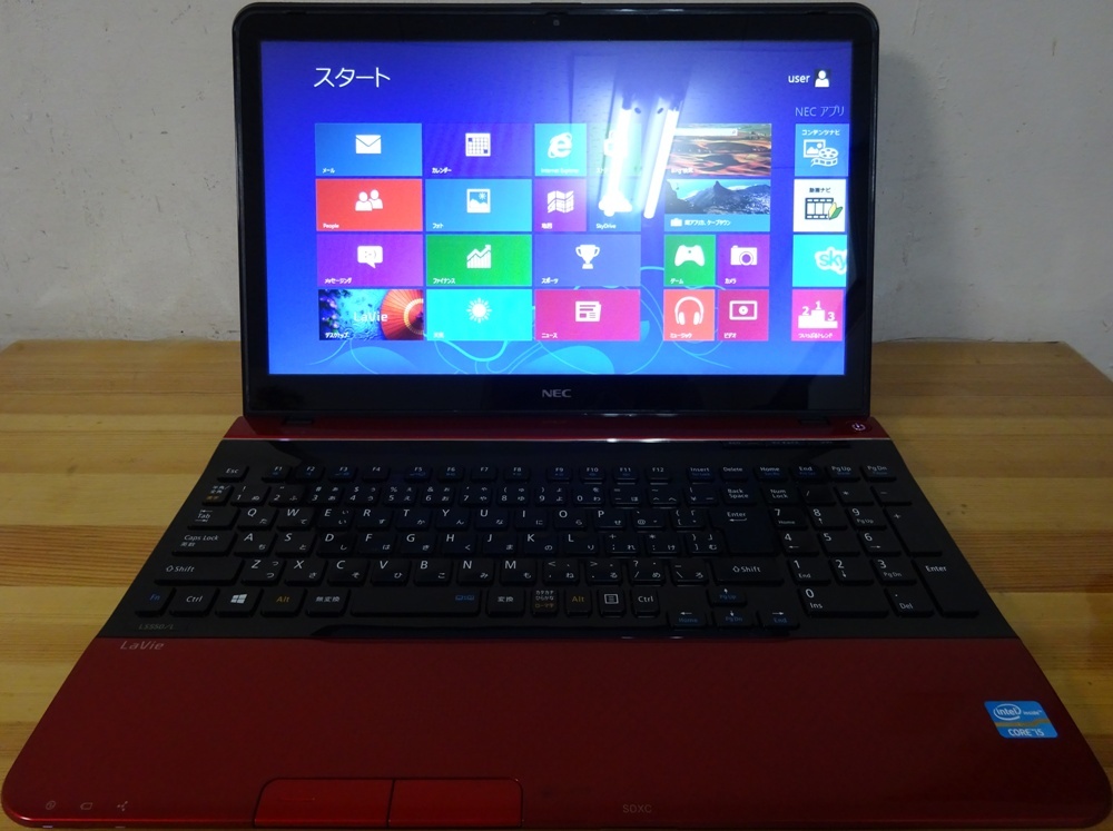 NEC ノートパソコン LaVie PC-LS550LS1YR/Core i5-3230M 2.6GHz/4GB/500GB/BD/中古特価良品拍卖