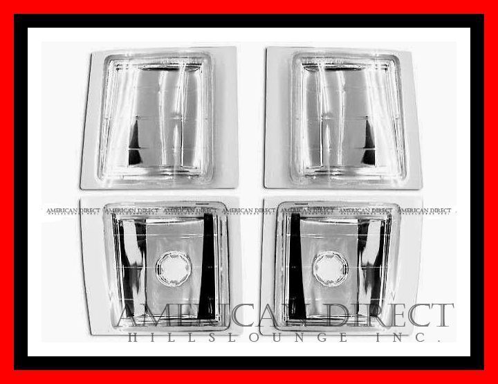 【クリスタル/シボレー】95-99y タホ/ 92-99y サバーバン/ 94-98y C-1500 K-1500 C/K クローム コーナー ランプ ライト 左右セット ヘッド拍卖