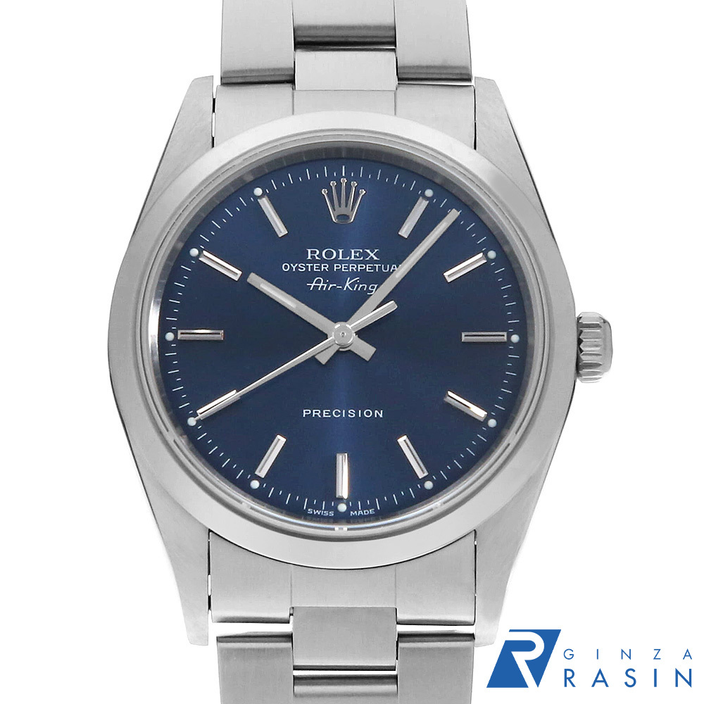 ロレックス エアキング 14000M ブルー バー P番 中古 メンズ 腕時計 拍卖