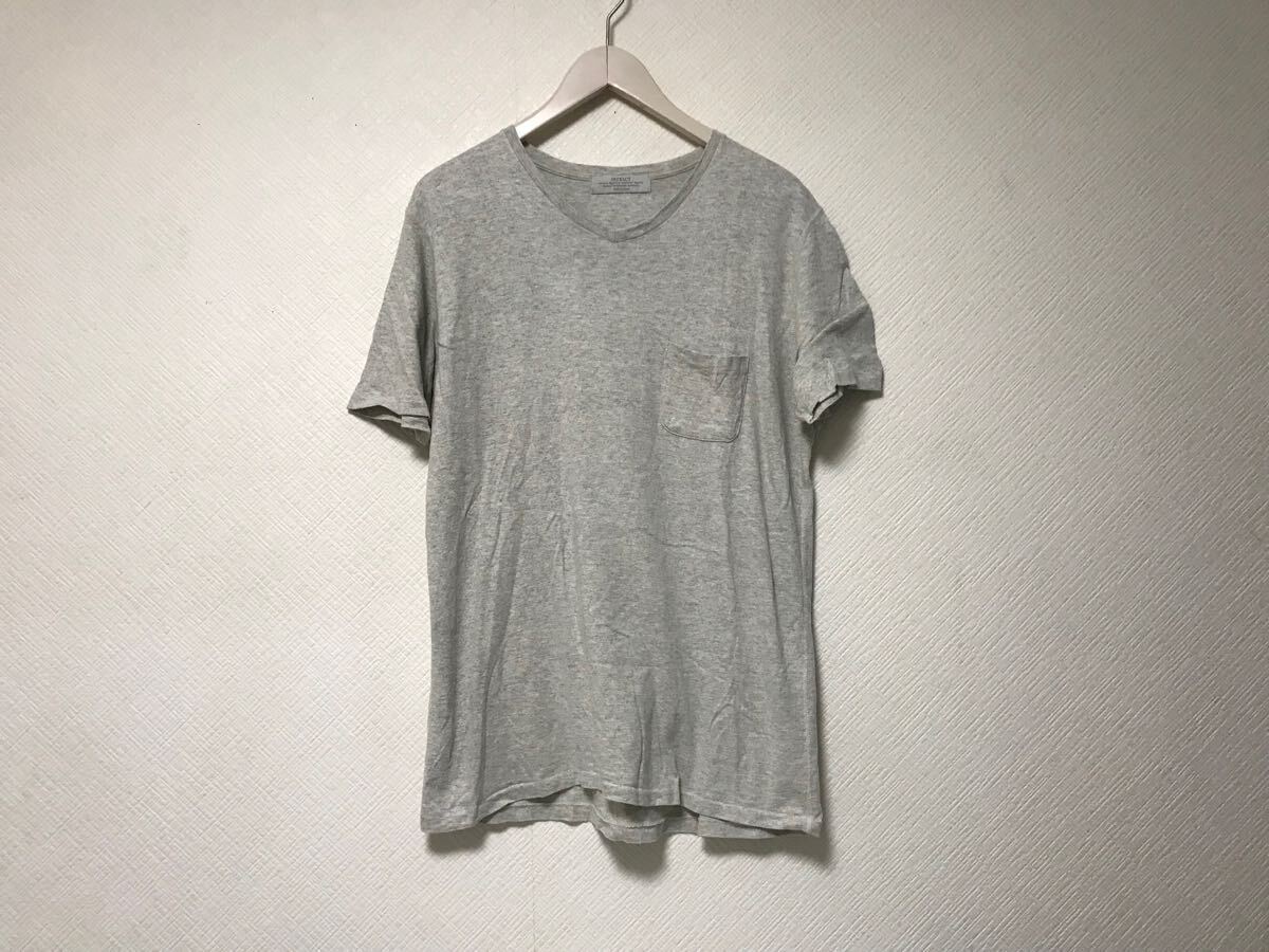 本物サブトラクトSBTRACTコットンVネック半袖Tシャツメンズサーフアメカジミリタリーストリートスケーターゴルフドレスグレー日本製M拍卖