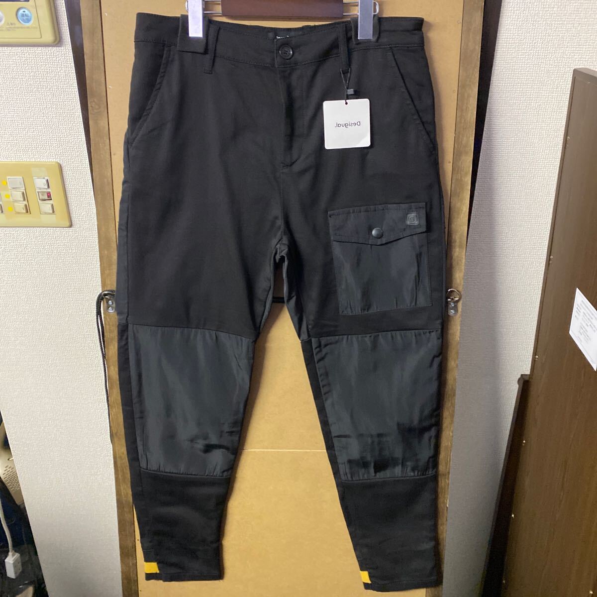 【新品】Desigual ナイロン切替 デザインパンツ 32サイズ拍卖