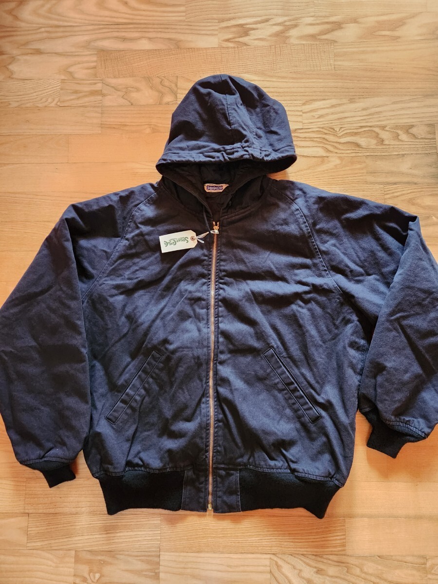 SALE! 送料込★東洋 SUGARCANE シュガーケーンSC15610 COTTON DUCK PADDED WORK PARKA コットンダック ワークパーカー 中綿ブルゾン 黒 XL拍卖