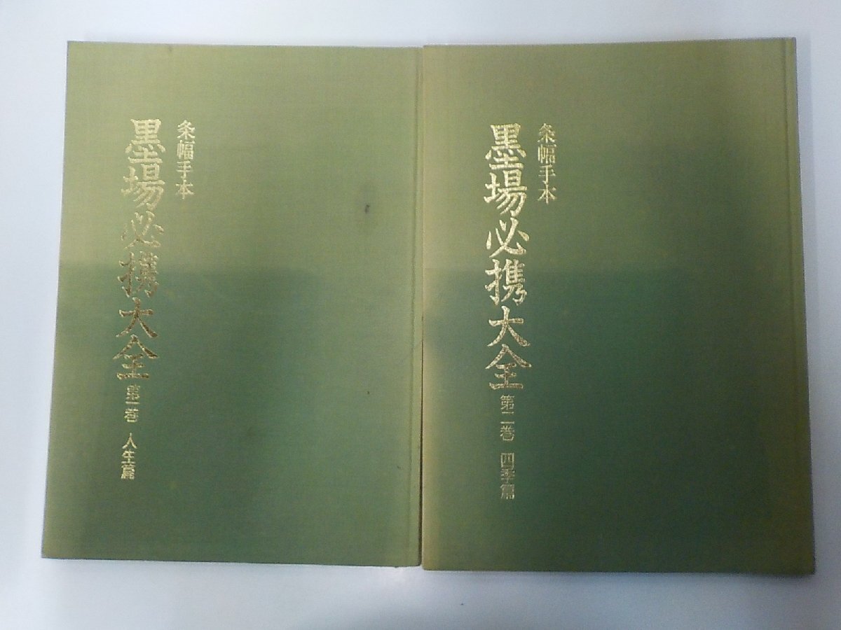 3S268◆条幅手本 墨場必携大全 2巻セット 人生篇 四季篇 日本書道協会 書込み有♪♪拍卖
