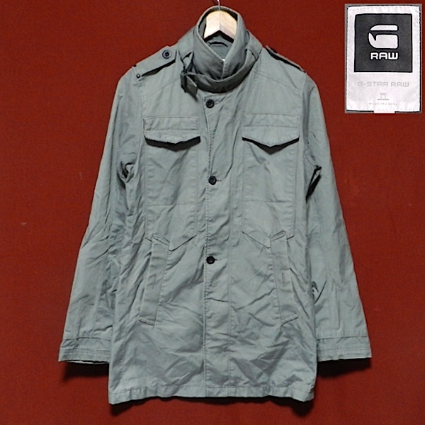 G-SATR RAW ジースター リタリー ワーク コート ジャケット グレー緑 S 美品拍卖