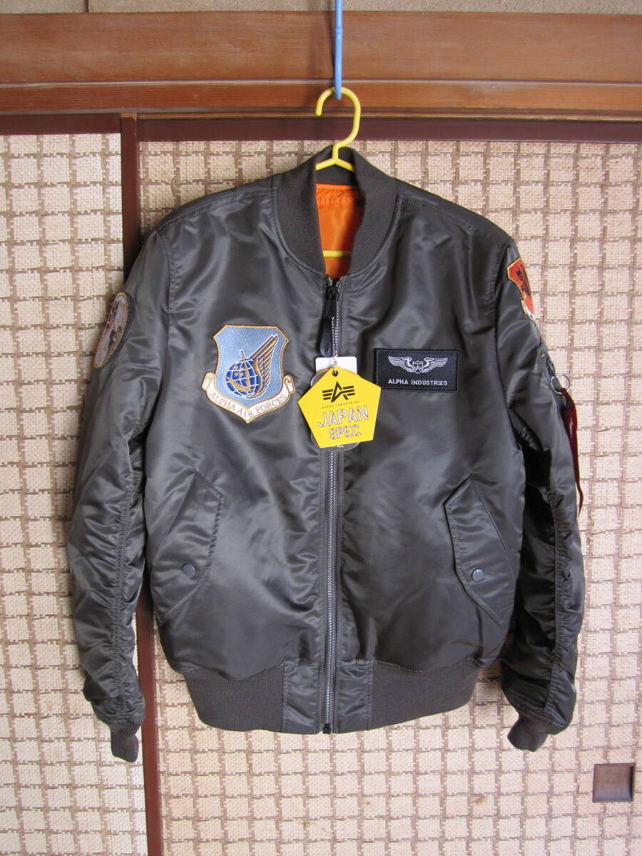 ☆ アルファ MA-1 ジャパンスペック フライトジャケット カーキ 新品!! 検) ALPHA INDUSTRIES ☆拍卖
