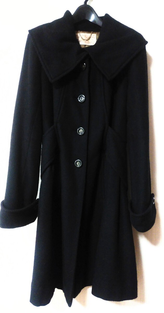 即決☆usedです☆PEACH JOHN ピーチジョン レディース ロングコート ブラック 黒 Lサイズ拍卖