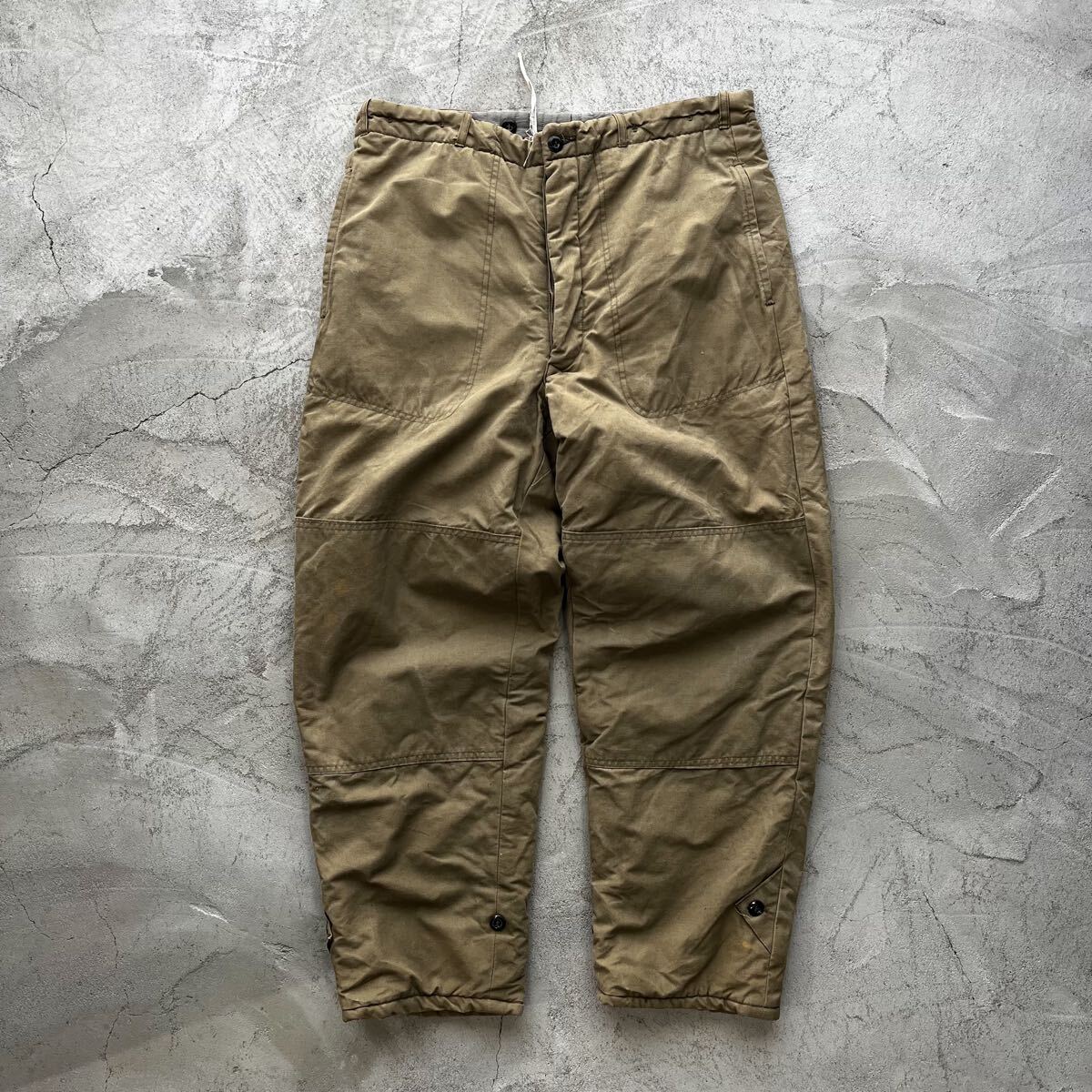 ミリタリー ワークパンツ パンツ ベージュ カジュアル キルティング vintage ヴィンテージ ビンテージ 軍物 military euro ユーロ拍卖